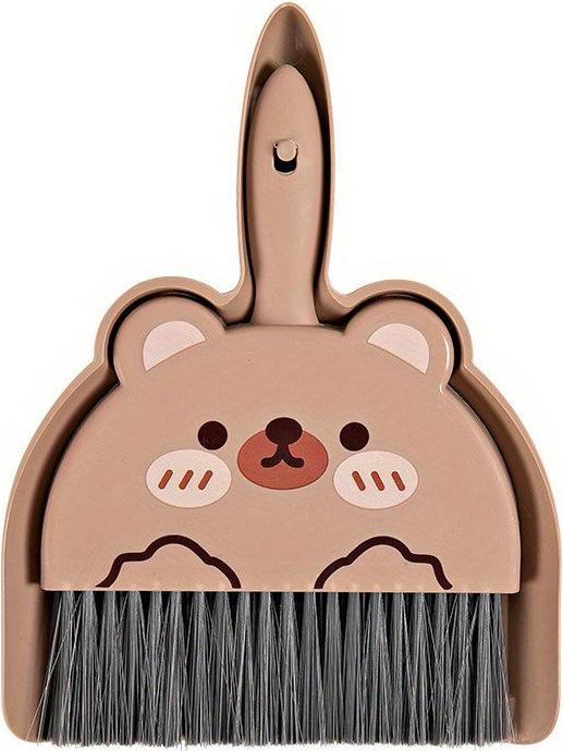 Produktbild Activity Board 1pc Adorable Cartoon Mini Kehrschaufel und Besen, Petite Handheld Cleaning Kit für Desktop und (1 Stk.)