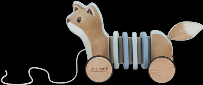 Actual product image Little Dutch Forest Friends fox pull-along toy