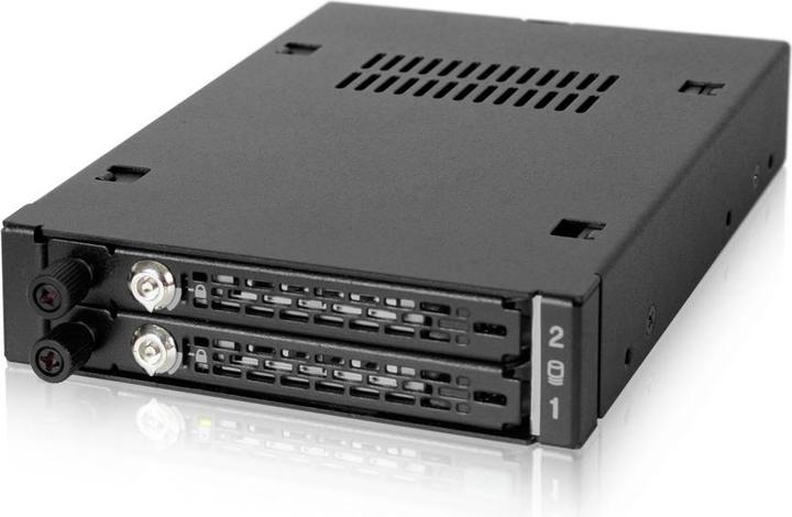 Actual product image Icy Dock MB492SKL-B 3.5in Case 2.5in HDD or SSD SAS SATAIII for industrial systems with dust cover....