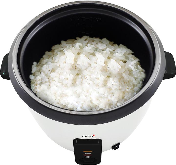 Actual product image Korona 58010 Rice cooker White, Black Non-stick coating, with steam function, with measuring cup