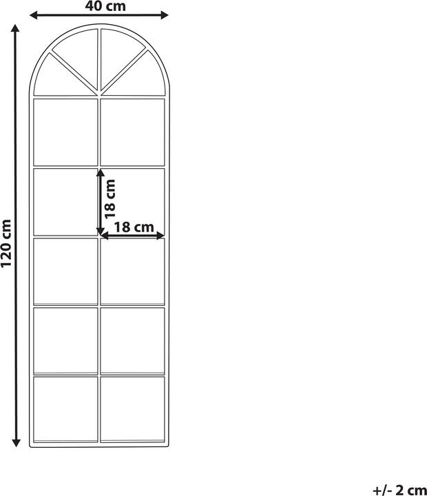 Produktbild Beliani Wandspiegel schwarz Fensteroptik 40 x 120 cm BROUAGE (40 x 120 cm)
