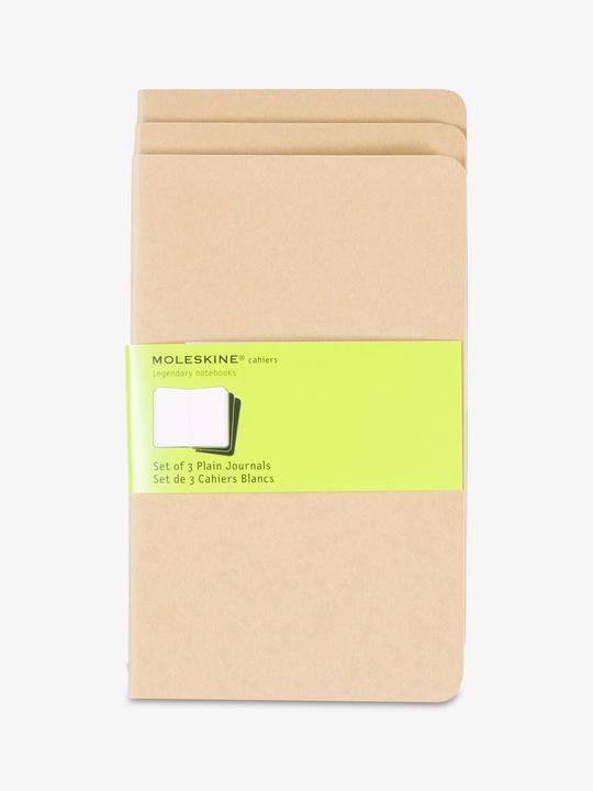 Actual product image Moleskine Cahier Large Set of 3 (130 x 210 mm, Plain, Soft cover)