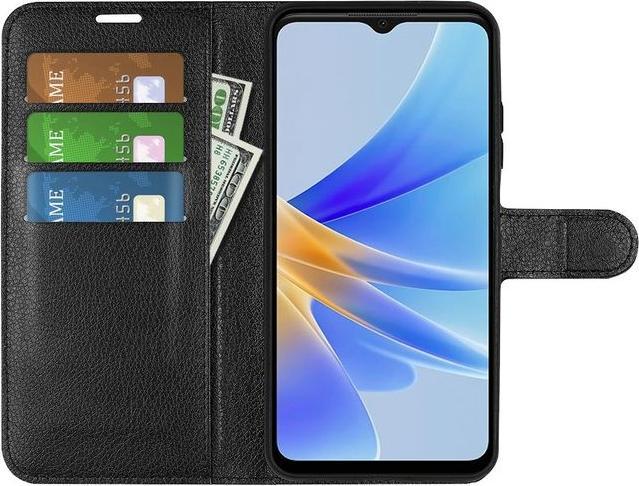 Produktbild MU Classic Litchi Leder Bookcover Series (Oppo A17k)