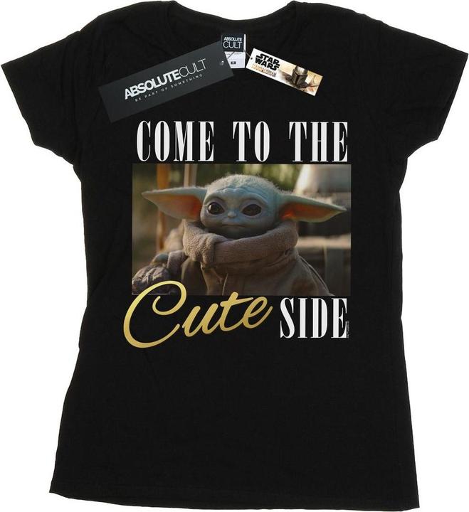 Immagine prodotto Star Wars The Mandalorian Come To The Cute Side Maglietta Donna (XL)