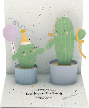 Produktbild Pop-Up Karte - Geburtstag Kaktus (1 Stk.)