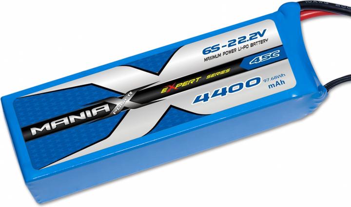 Actual product image ManiaX 45C eXpert 6S-22.2V 4400mAh 45C2 wires for power (4400 mAh)