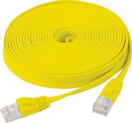 Générique Cat6 RJ45 Flat patch cable U/FTP snagless yellow - 3 m (CAT6, 3 m)