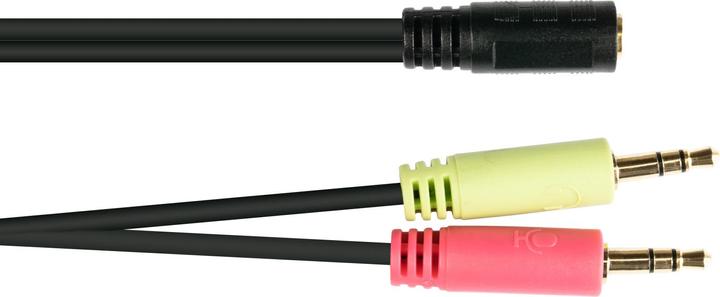 Image du produit Good Connections AD-HS02 Câble audio 0,2 m 2 x 3.5mm 3.5mm noir (0.20 m, Jack 3,5 mm (AUX))