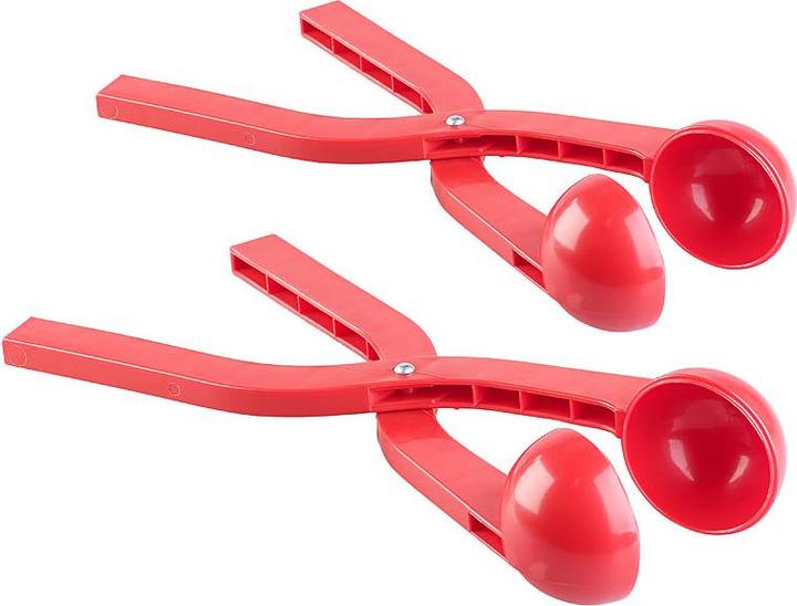 Produktbild Infactory 2er-Set Profi-Schneeballzange für Schneebälle mit Ø 7 cm, rot