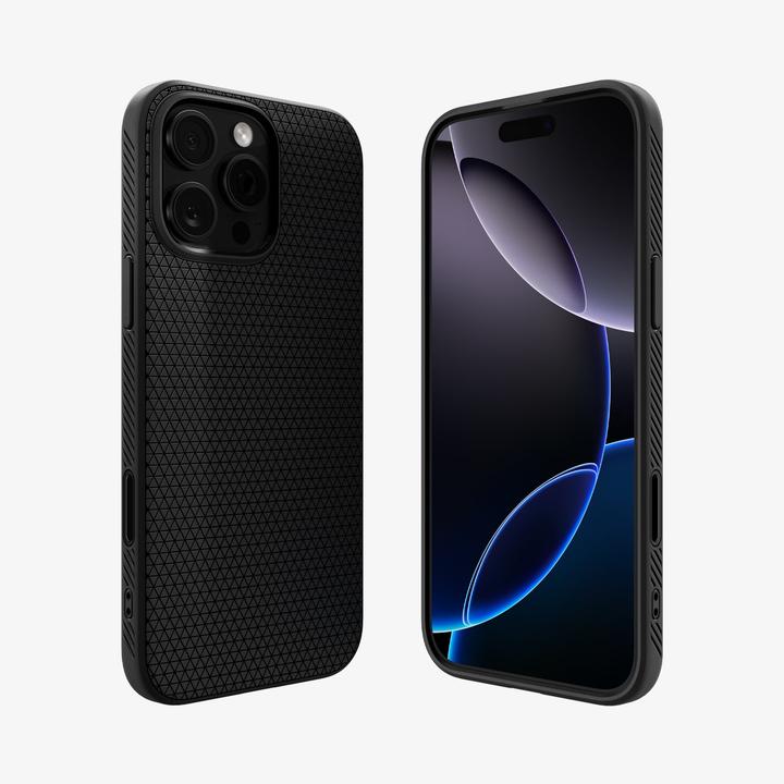 Actual product image Spigen Liquid Air T (MagFit) iPhone 16 Pro Case Matte Black (Apple iPhone 16 Pro)