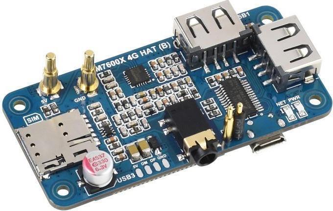 Image du produit WaveShare 4G HAT pour Raspberry Pi 0