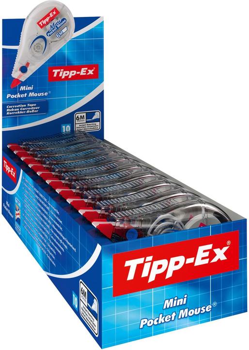 Actual product image Bic Correction tape Mini Pocket Mouse 5 mm x 6 m, in a pack of 10. 512085