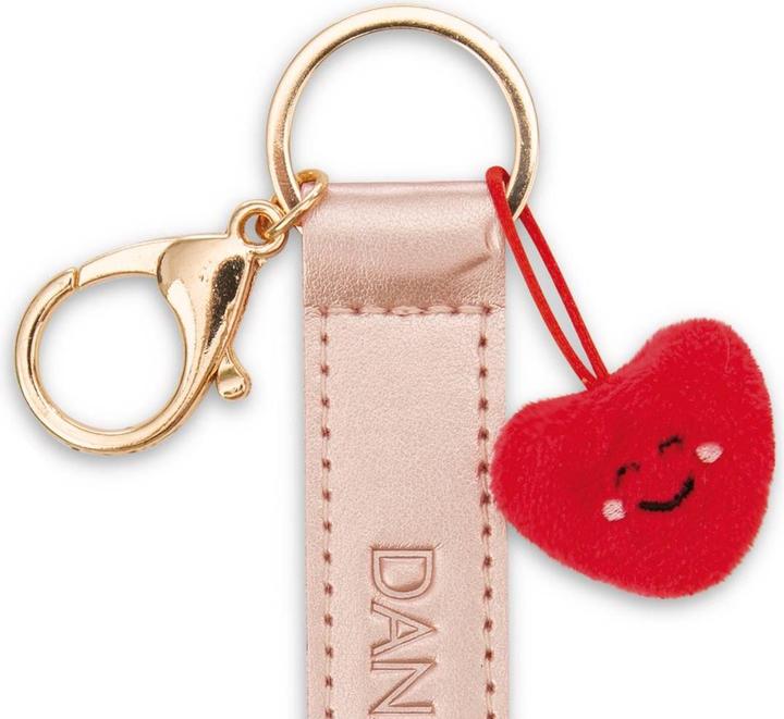 Image du produit Magni NICI Schlüsselanhänger Danke! Kunstlederband mit Herz roségold 10cm