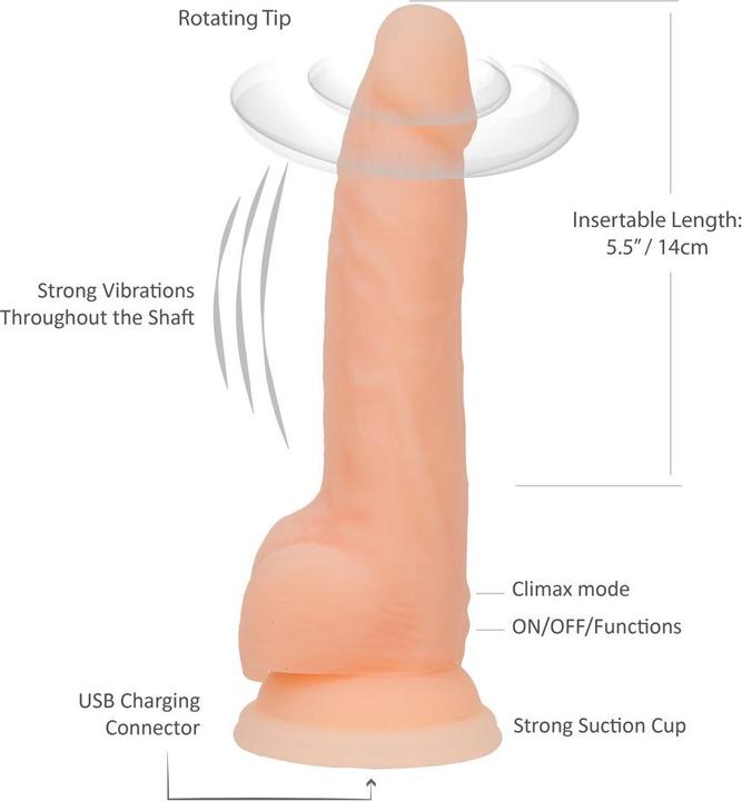 Produktbild Naked Addiction Rotating & Vibrating Dong