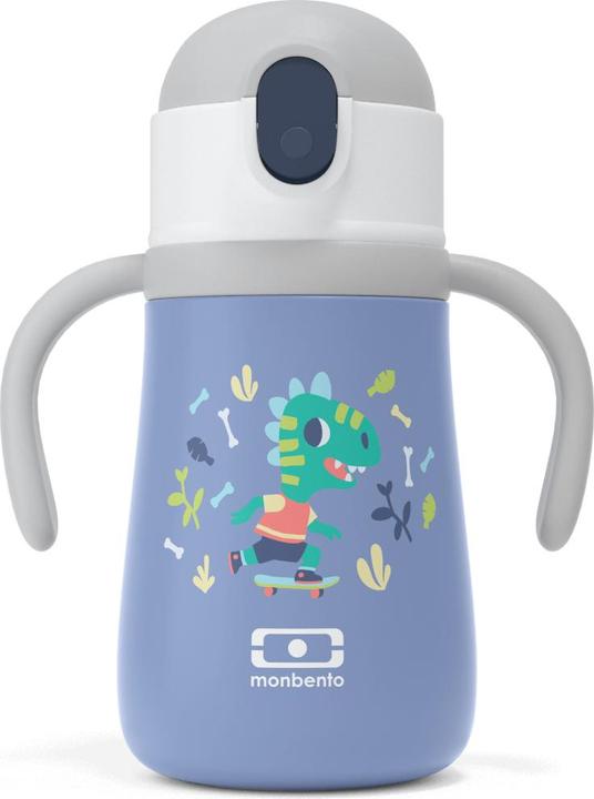 Produktbild Monbento Kids Insulated Water Bottle MB Stram Dino - 360ml - Leakproof Water Bottle with Straw - Strap & Hand (0.36 l)