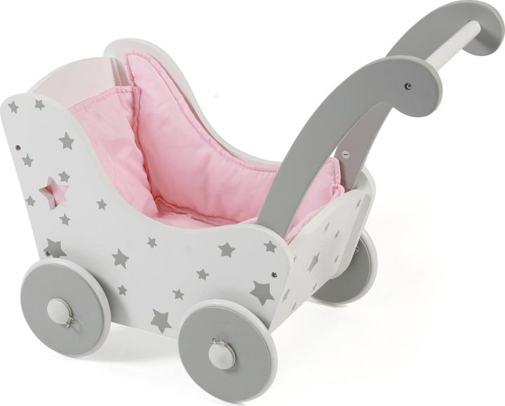 Image du produit Bayer Chic 2000 Poussette de poupée en bois Stars grey