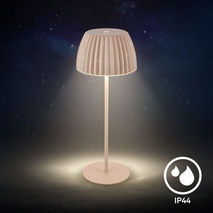 Immagine prodotto Briloner Brilo unplugged RIFFLE Akku Tischleuchte mit Lichtkante - Beige (200 lm)