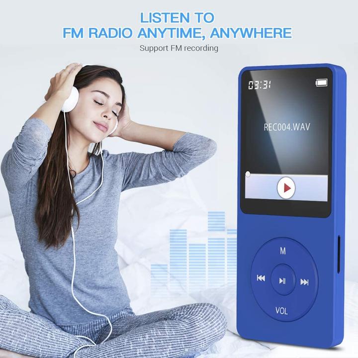 Immagine prodotto Agptek Lettore MP3 da 8GB Blu Navy (8 GB)