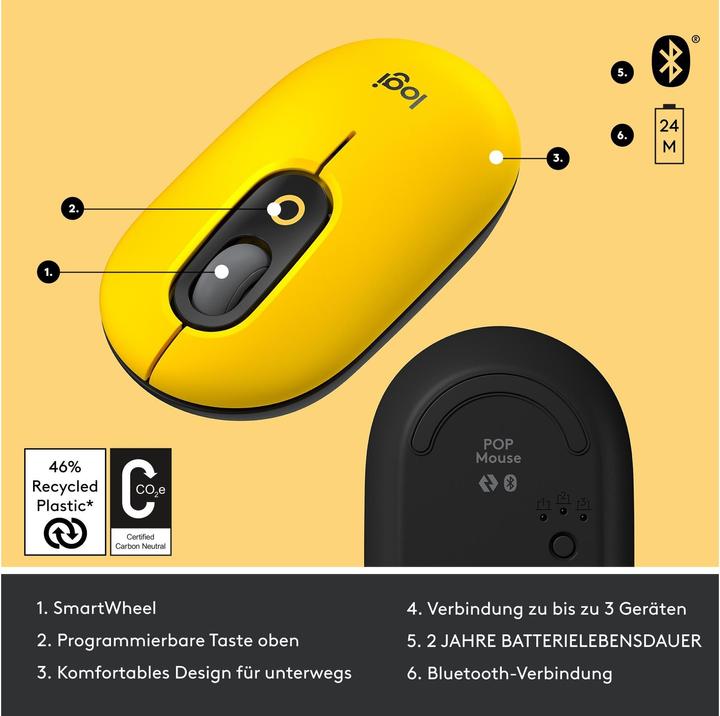 Productafbeelding Logitech Pop Muis (Draadloze)