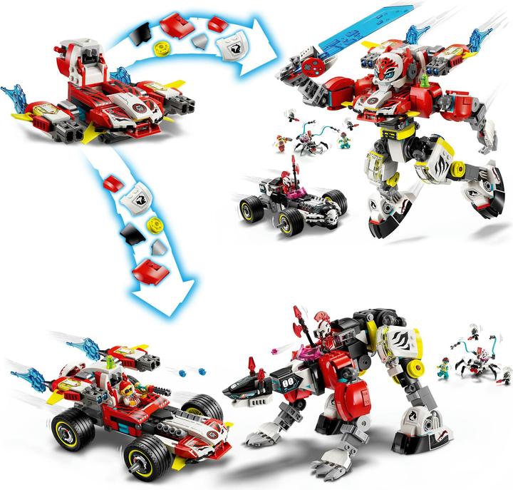 Image du produit LEGO Coopers Tiger-Mech und Zeros Hot Rod Auto (71497, LEGO Dreamzzz)