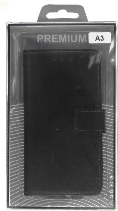 Actual product image OEM Slim Leather Book Case for A3 Galaxy A300 - black 4250710560806 (Samsung Galaxy A3)