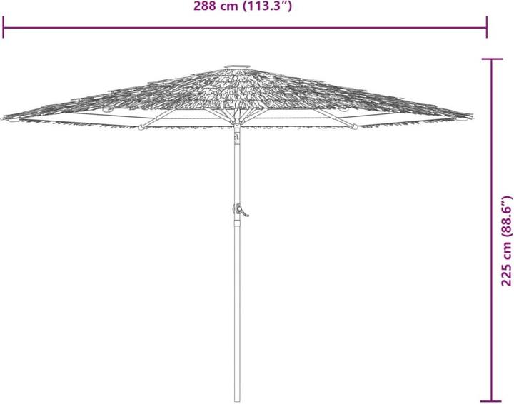 Produktbild VidaXL Sonnenschirm mit mast (2.88 m)