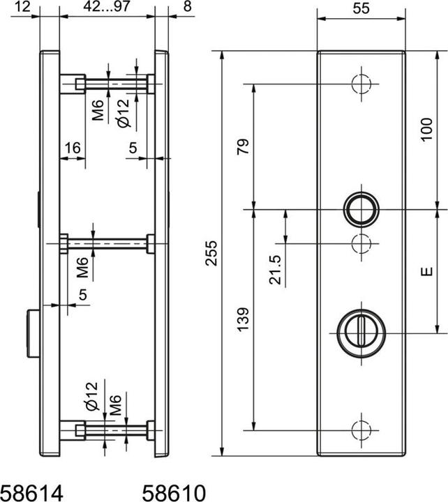 Productafbeelding Glutz Schutztürschild aussen 58614 für Türknöpfe (Deurplaat set)