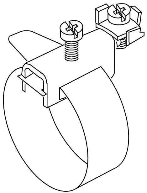 Actual product image Kleinhuis GmbH Co. KG Grounding strap clamp with terminal 37/6