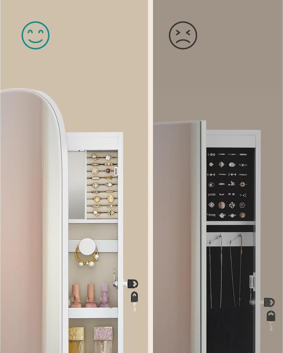 Image du produit Songmics Porte-bijoux miroir