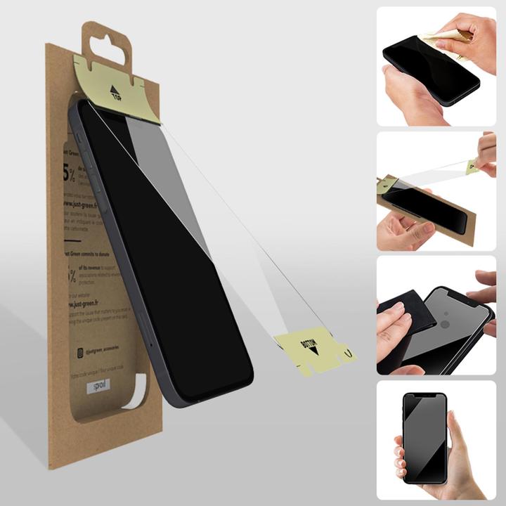 Actual product image Just Green Bio Screen Protector (1 Piece, Apple iPhone 12, Apple iPhone 12 Pro)