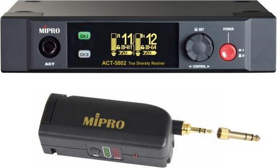 Actual product image Mipro ACT-5802 2-channel receiver with MT-58 plug-in transmitter