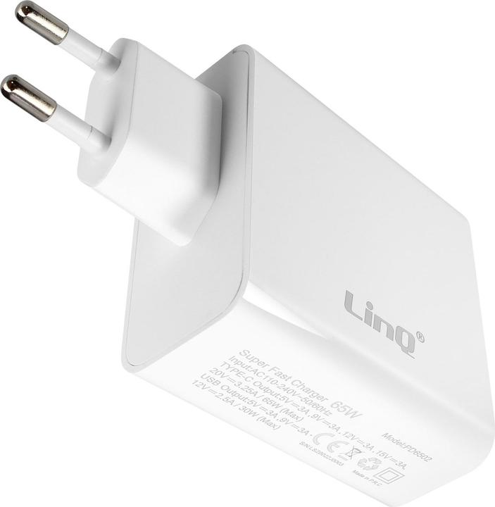 Immagine prodotto LinQ Caricatore di rete da 65W, cavo USB-C da 1,8 m (65 W)