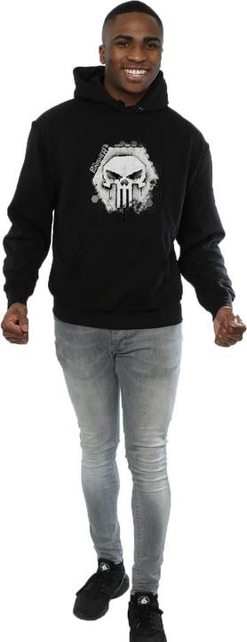 Actual product image Mens Punisher Skull Badge Hoodie (XXL)
