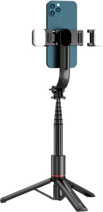 Produktbild Tech-Protect L05S Bluetooth selfie stick with tripod up to 105cm with LED lamp - black
