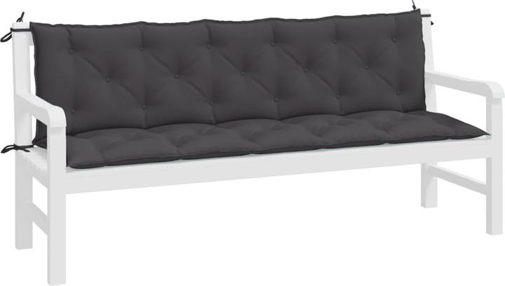 Actual product image VidaXL Garden bench cushions 2 pcs. O x ford fabric (180 x 50 x 7 cm)
