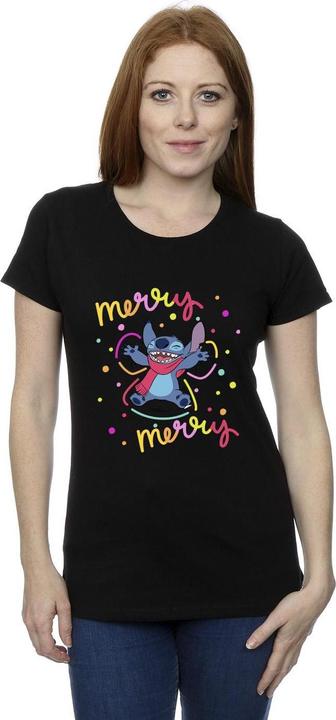 Image du produit Disney - T-shirt LILO & STITCH MERRY RAINBOW - Femme (XL)