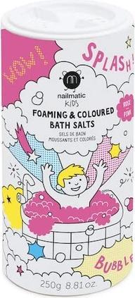 Nailmatic Kids Foaming & Colorued Bath Salt pieniąca się sól do kąpieli dla dzieci Pink 250g (Badeperlen)