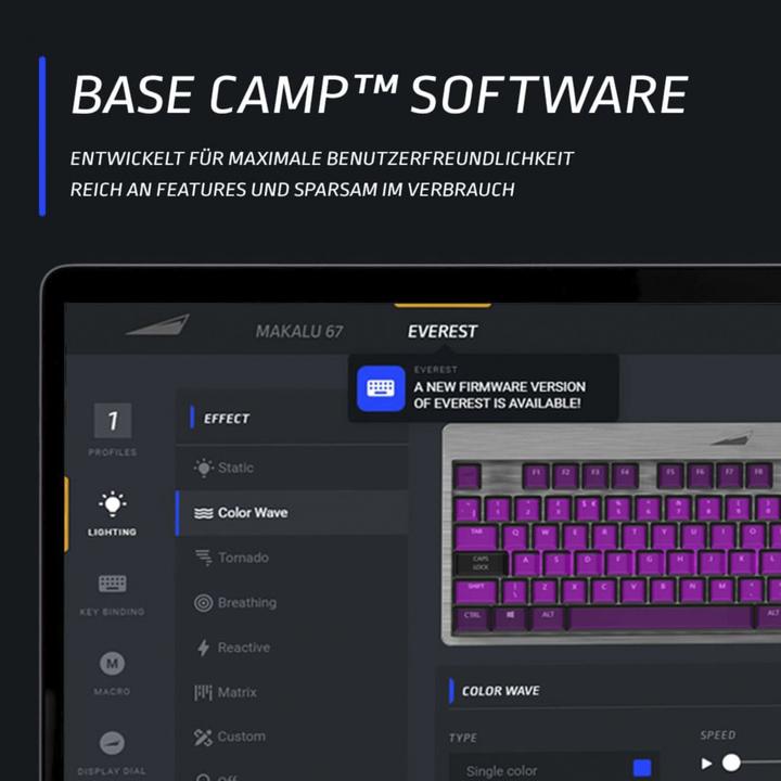 Immagine prodotto Mountain Tastiera Everest Core TKL - MX Blue, ISO, DE Layout (DE, Cablato)