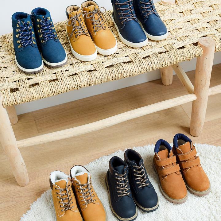 Image du produit La Redoute Collections Boots doublées avec lacets et fermeture éclair (33)