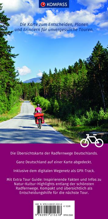 Actual product image Long-distance cycle route map of Germany 1:550,000