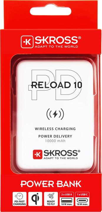 Image du produit Skross Recharger 10 (10000 mAh, 18 W, 37 Wh)
