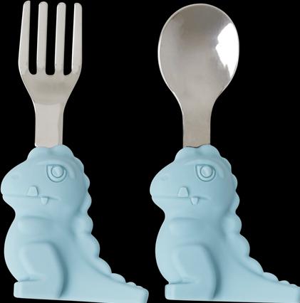 Immagine prodotto Rice Posate per bambini in acciaio inox blu