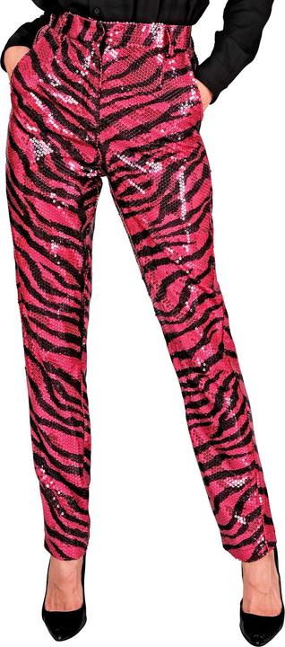 Immagine prodotto Widmann Pantaloni di paillettes in look zebrato rosa/nero (M)
