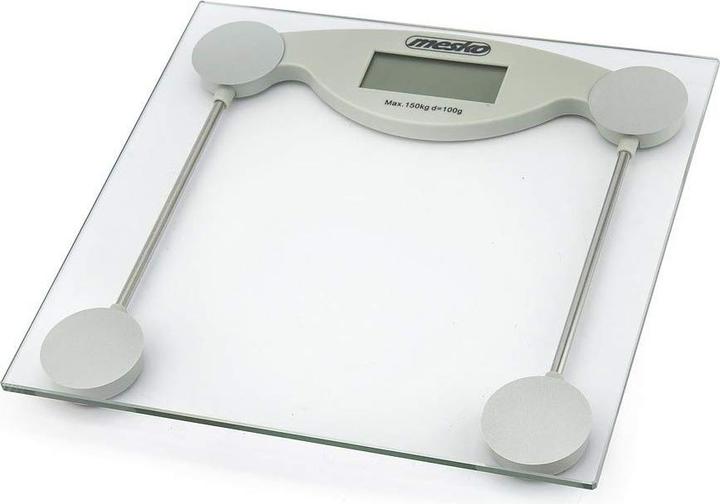 Produktbild Mesko MS 8137 personal scale Rectangle Transparent, White Electronic personal scale (150 kg)