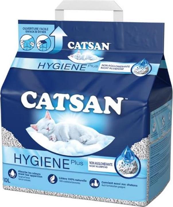 Image du produit Catsan Hygiene Plus (Ne s'agglomère pas, Biodégradable, Neutralisant, 4.82 kg)