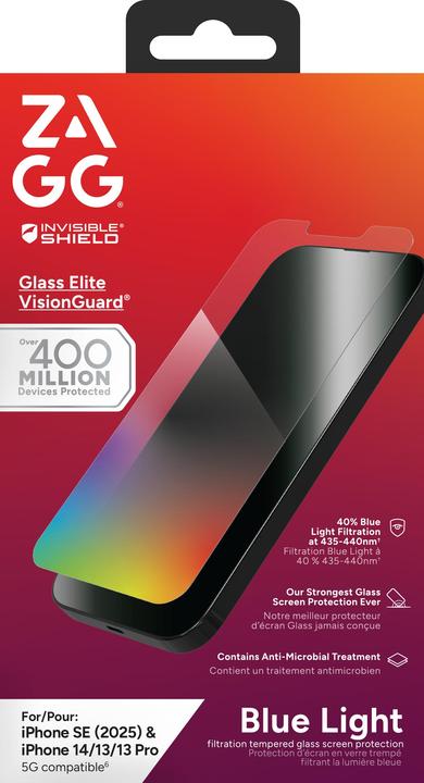 Actual product image InvisibleShield Elite VisionGuard+ (1 Piece, Apple iPhone 13 Pro)