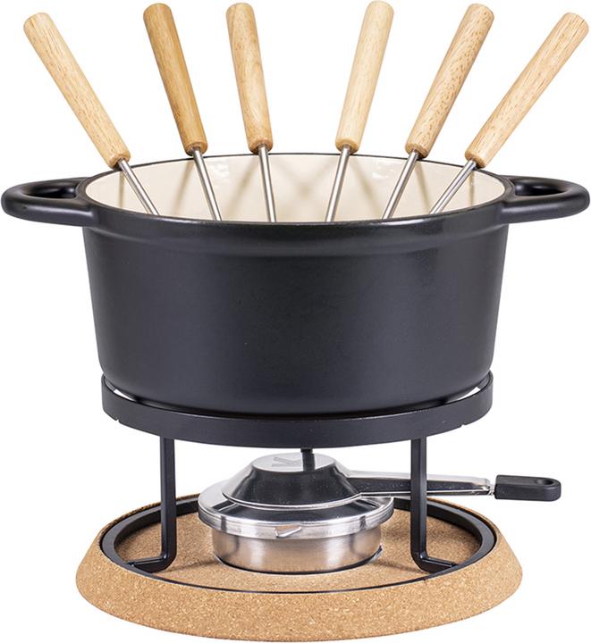 Actual product image Kadastar Cheese Fondue Set Nostalgia 9 pieces, Black (Cheese fondue)