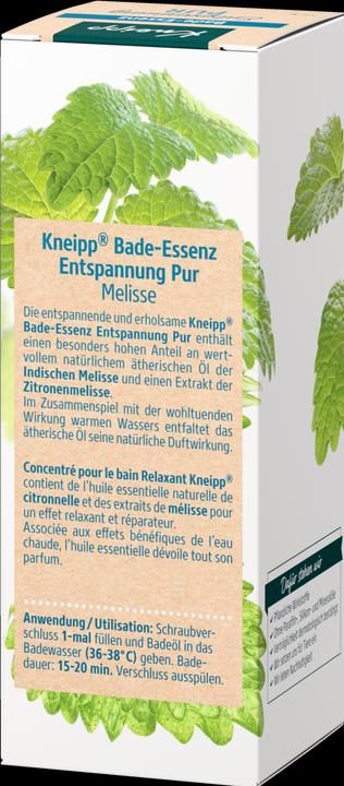 Actual product image Kneipp Bath Essence Relaxation Pure Melissa (100 ml, Bath oil)