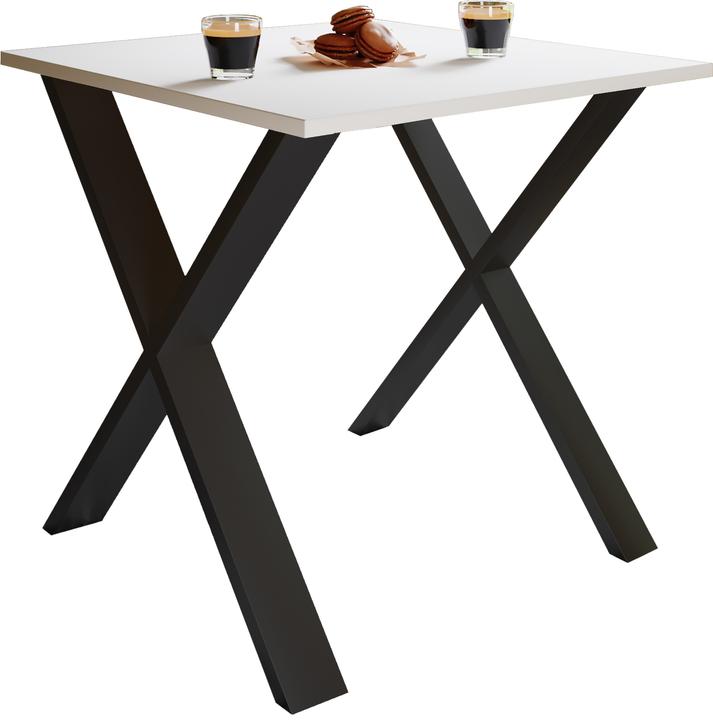VCM Table de salle à manger premium Table de salle à manger en bois "Xona X (80 x 80 x 76 cm)