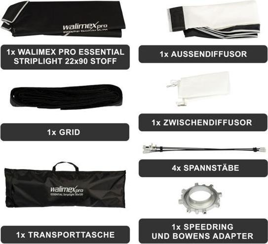Produktbild Walimex pro Essential Striplight 30x120 (Softbox)